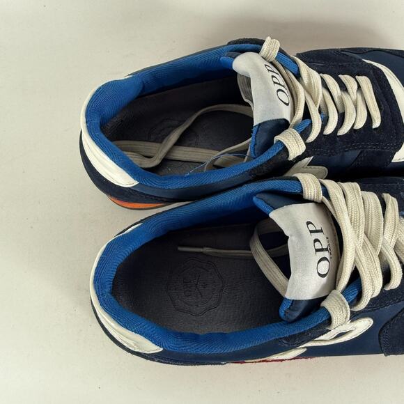 OPP France Athletic Shoes Women's 8 Blue Suede Lace-Up Low Top Running Sneakers - Picture 9 of 10